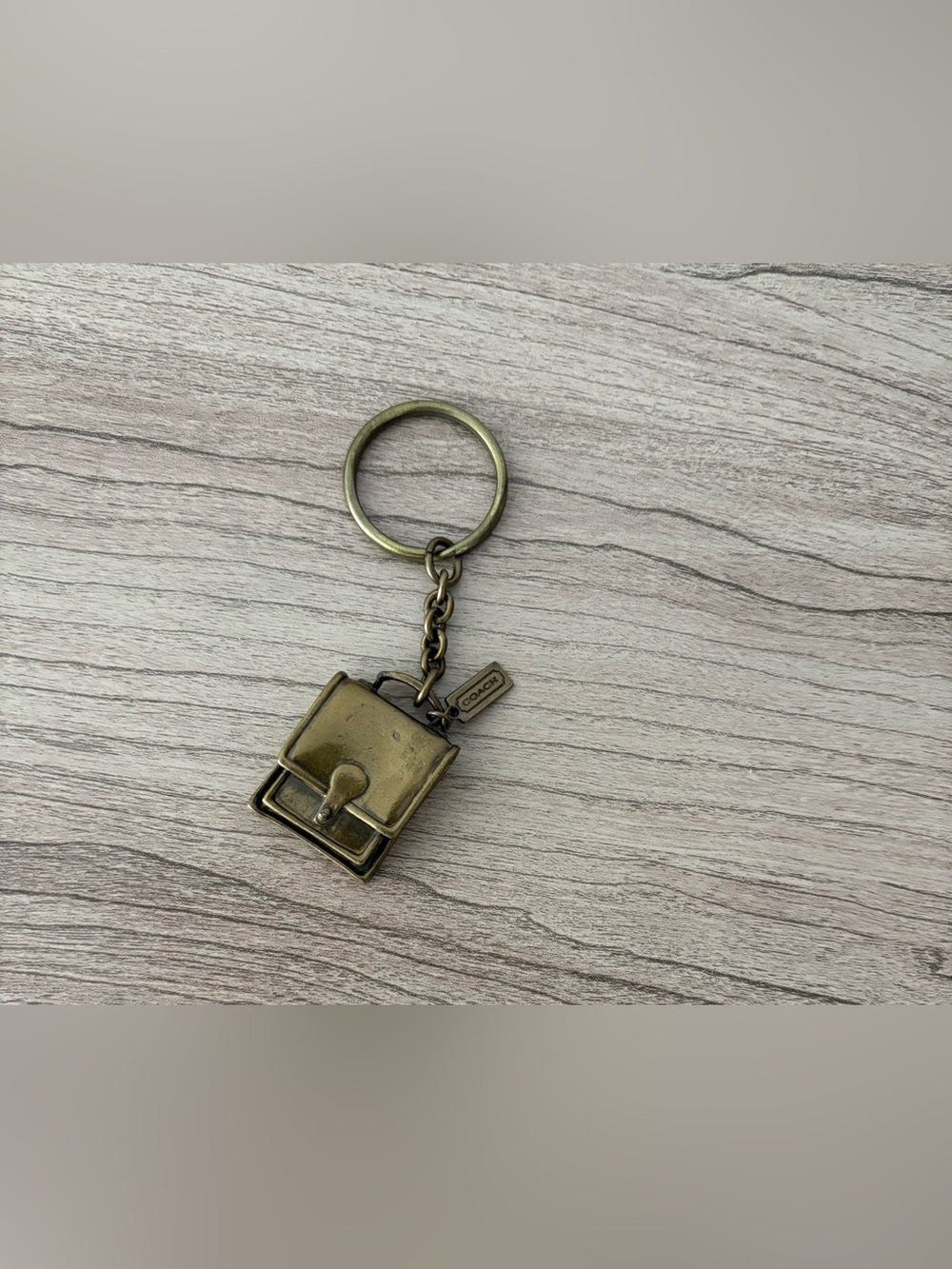 Coach Rare Brass Mini station bag Keychain bag charm FOB